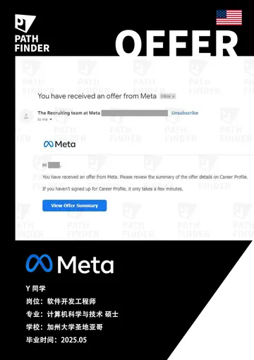 Meta · 软件开发工程师，学员 Offer 原图